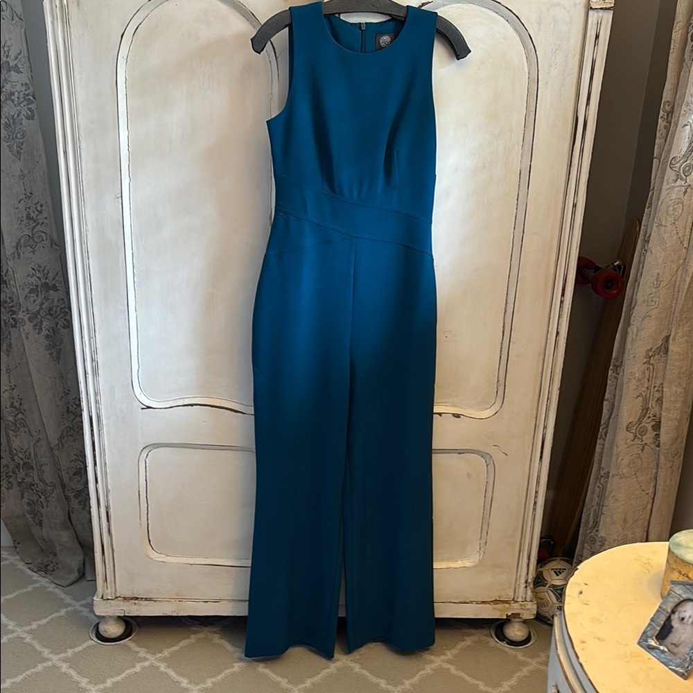 Vince Camuto Deep Blue Sleeveless Jumpsuit